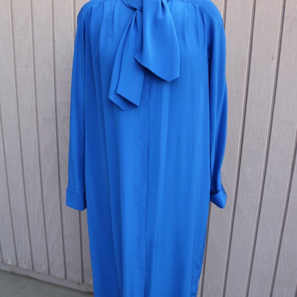 Ports International Dress Royal Blue Button Down Long Dress Shirt Dre - Picture 1 of 14